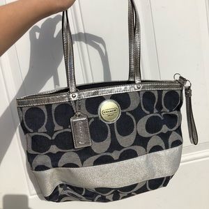 Navy Blue Coach Purse